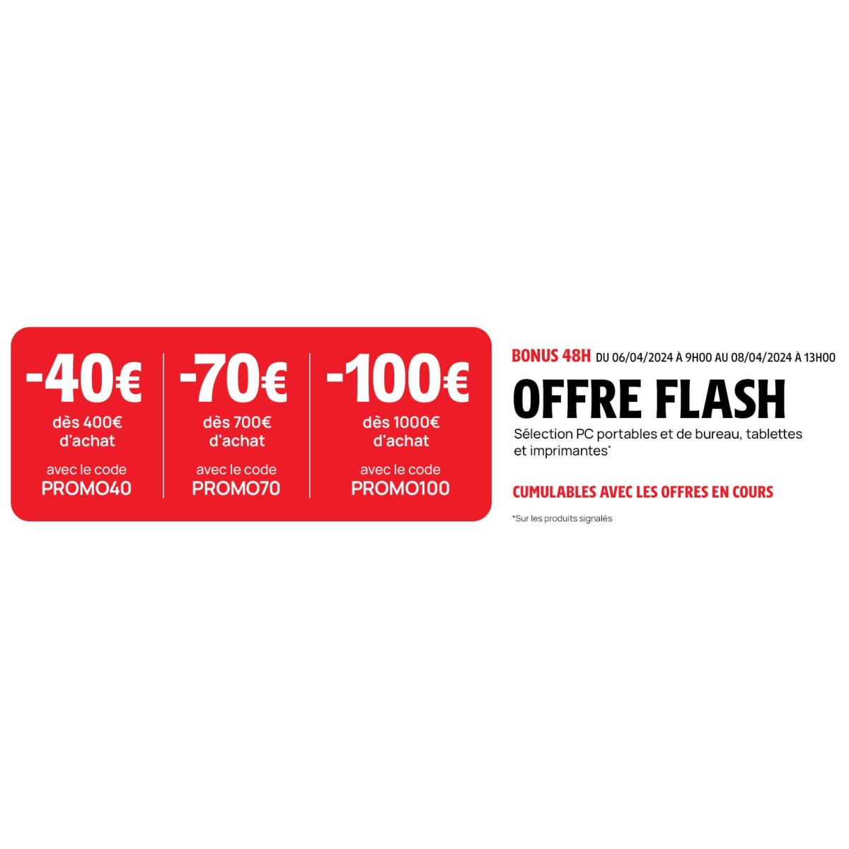 Promo Darty : jusqu'à 100€ de remise sur les PC et tablettes
