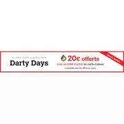 Code promo Darty : 20€ en carte cadeau tous les 200€ sur TV-Vidéo